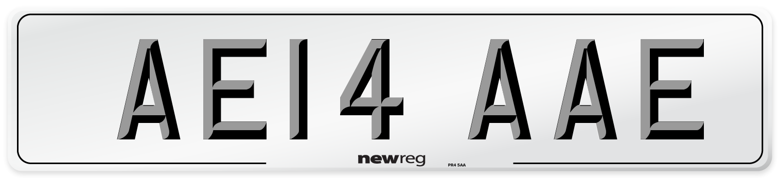 AE14 AAE Number Plate from New Reg